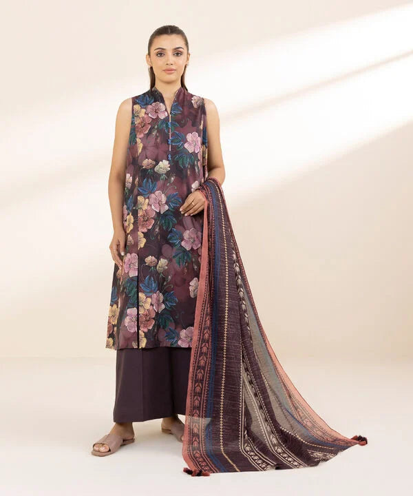 3 Piece - Printed Lawn Suit e-Multi Mart Zone