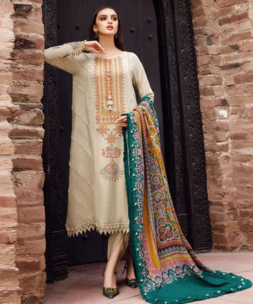 MARIA B Lawn-3PC Embroidered With Digital Printed Dupatta-1145 e-Multi Mart Zone