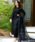 Lawn 3PC Embroidered Shirt with Organza Embroidered Dupatta- 1020 e-Multi Mart Zone