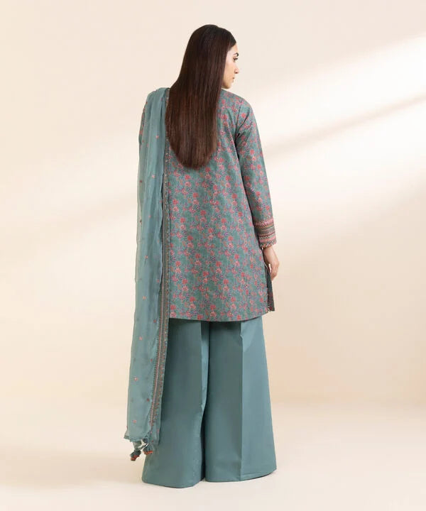 3 Piece - Embroidered Lawn Suit e-Multi Mart Zone