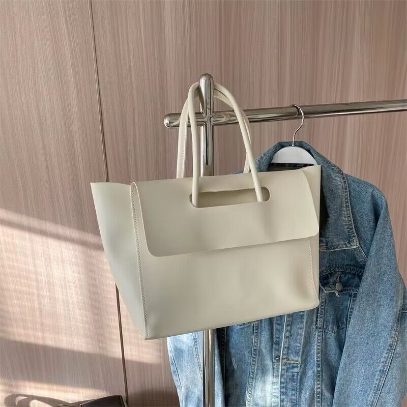 Fashion Women Shoulder Bags Large Capacity Handbags Simple Retro Tote Bags Solid Color Famous Brand High Quality Bags e-Multi Mart Zone