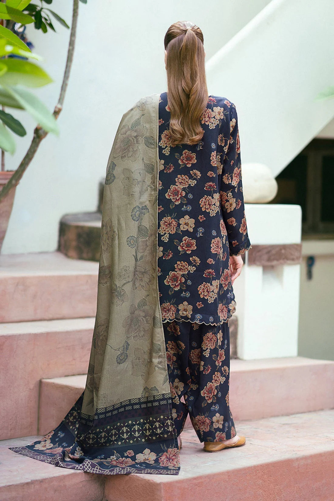 BAROQUE - 3PC Lawn Printed Shirt With Voile Printed Dupatta-1514 e-Multi Mart Zone