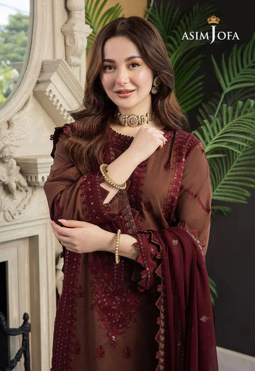 Asim Jofa Lawn 3PC Embroidered With Chiffon Embroidered Dupatta-1025 e-Multi Mart Zone