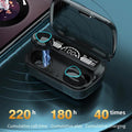 Black Earbuds with 2000mAh Power Bank & LED Display - Model 10 - 9D Hifi Sound e-Multi Mart Zone