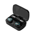 Black Earbuds with 2000mAh Power Bank & LED Display - Model 10 - 9D Hifi Sound e-Multi Mart Zone