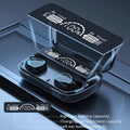 Black Earbuds with 2000mAh Power Bank & LED Display - Model 10 - 9D Hifi Sound e-Multi Mart Zone