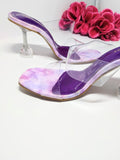 Fancy Women's Purple Plastic Heels - 1 Pcs e-Multi Mart Zone