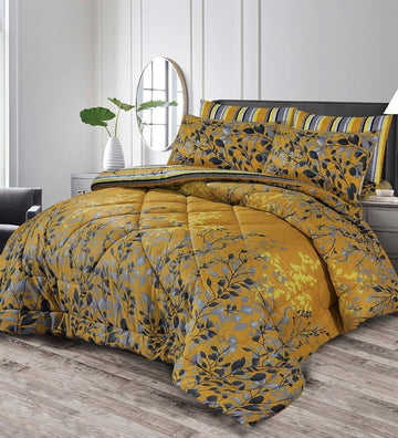 7 Pcs Cotton Printed Comforter Set e-Multi Mart Zone