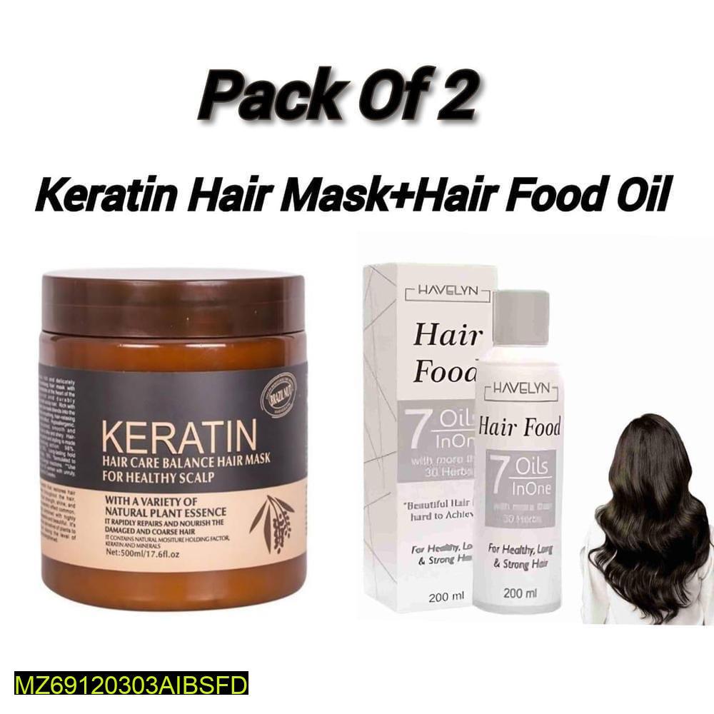 2 in 1 Hair Care Deal - Hair Oil and Hair Mask e-Multi Mart Zone