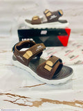 Elegant Men's Brown Textured Formal Sandals - eMultiMartZone e-Multi Mart Zone