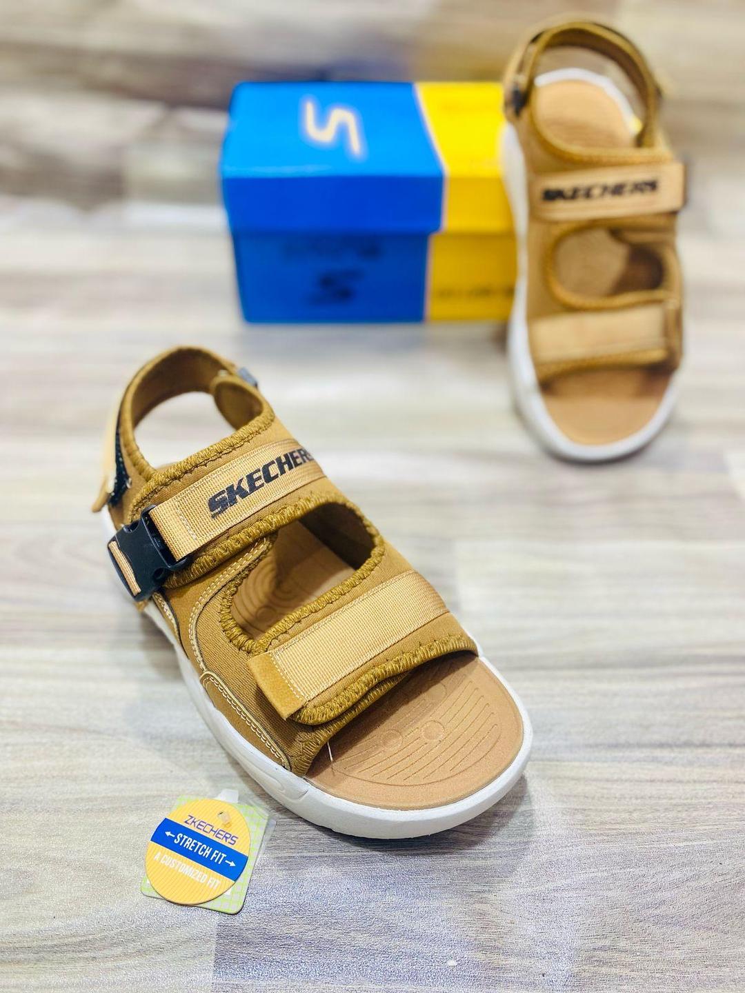 Men's Casual Rexine Sandals - Golden, Available in 6 Sizes e-Multi Mart Zone