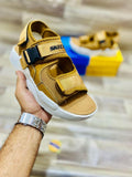 Men's Casual Rexine Sandals - Golden, Available in 6 Sizes e-Multi Mart Zone