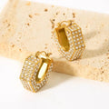 Plain Gold Plated Zircon Earrings e-Multi Mart Zone