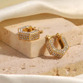 Plain Gold Plated Zircon Earrings e-Multi Mart Zone