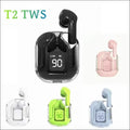 T2 Tws Wireless Bluetooth Headset Bluetooth Earbuds Transparent ENC Power Digital Display Stereo Sound Earphones for Smartphones e-Multi Mart Zone