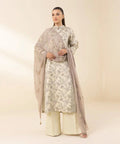 3 Piece - Embroidered Cotton Satin Suit e-Multi Mart Zone