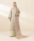 3 Piece - Embroidered Cotton Satin Suit e-Multi Mart Zone