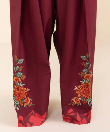 3 Piece - Embroidered Cotton Satin Suit e-Multi Mart Zone